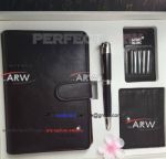 Perfect Replica AAA Quality Montblanc Notebook Set - Black Jules Verne Fountain Pen